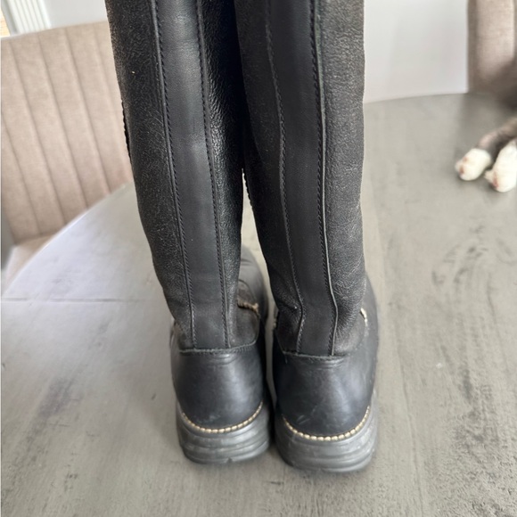 UGG Black Pebbled Leather Boots - Picture 3 of 11